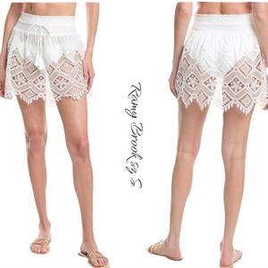 NWT Ramy Brook Ailani White Lace Mini Skirt Cover Up S